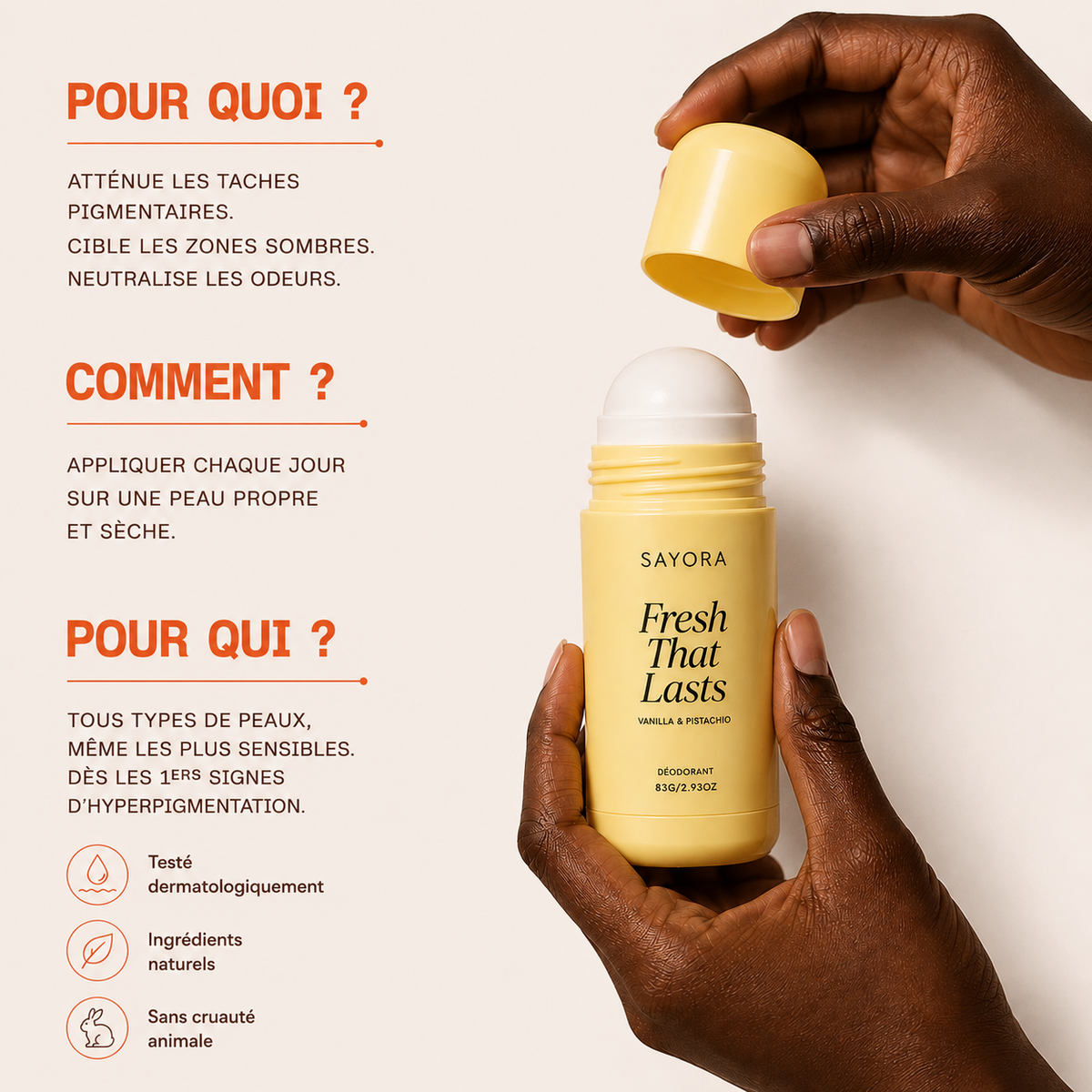Déodorant anti tache