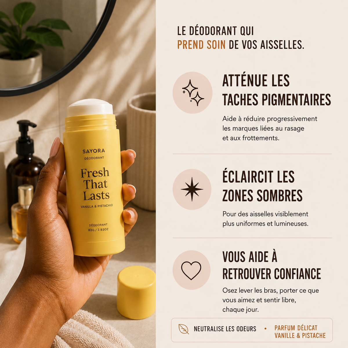 Déodorant anti tache
